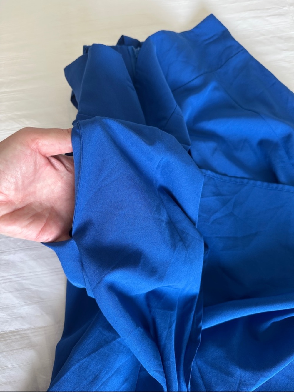 Elegant Royal Blue Maxi Skirt with Flattering Zip Waistband Size Medium - Picture 7 of 8